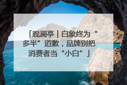观澜亭｜白象终为“多半”道歉，品牌别把消费者当“小白”