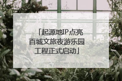 起源地IP点亮百城文旅夜游乐园工程正式启动