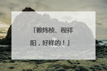 赖炜桢、程祥阳，好样的！