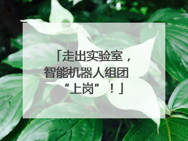 走出实验室，智能机器人组团“上岗”！