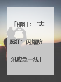 邵阳：“志愿红”闪耀防汛应急一线