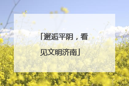 邂逅平阴,看见文明济南