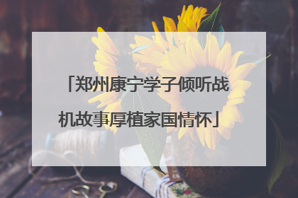 郑州康宁学子倾听战机故事厚植家国情怀