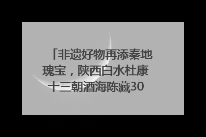 非遗好物再添秦地瑰宝，陕西白水杜康十三朝酒海陈藏30年别具一格