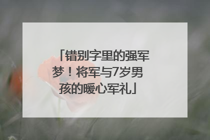 错别字里的强军梦！将军与7岁男孩的暖心军礼