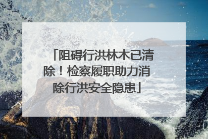 阻碍行洪林木已清除！检察履职助力消除行洪安全隐患