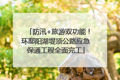 防汛+旅游双功能！环鄱阳湖堤顶公路应急保通工程全面完工