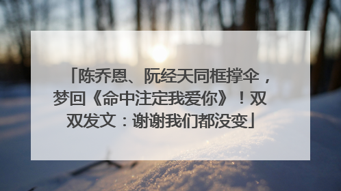 陈乔恩、阮经天同框撑伞，梦回《命中注定我爱你》！双双发文：谢谢我们都没变