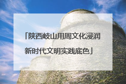 陕西岐山用周文化浸润新时代文明实践底色