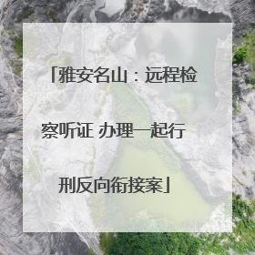 雅安名山：远程检察听证 办理一起行刑反向衔接案