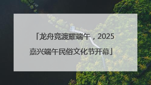 龙舟竞渡耀端午，2025嘉兴端午民俗文化节开幕