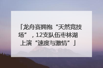 龙舟赛拥抱“天然竞技场”，12支队伍枣林湖上演“速度与激情”