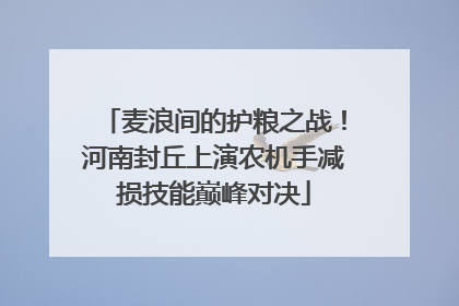 麦浪间的护粮之战！河南封丘上演农机手减损技能巅峰对决