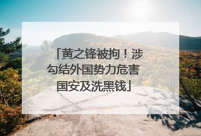 黄之锋被拘！涉勾结外国势力危害国安及洗黑钱