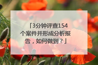 3分钟评查154个案件并形成分析报告，如何做到？