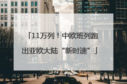 11万列！中欧班列跑出亚欧大陆“新时速”