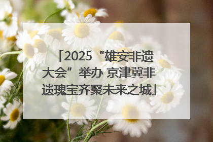 2025“雄安非遗大会”举办 京津冀非遗瑰宝齐聚未来之城