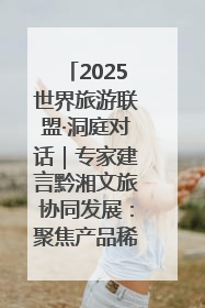2025世界旅游联盟·洞庭对话｜专家建言黔湘文旅协同发展：聚焦产品稀缺性 深化区域经验共享