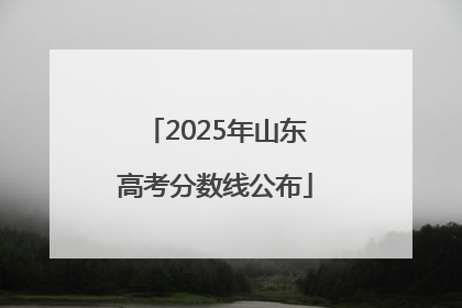 2025年山东高考分数线公布