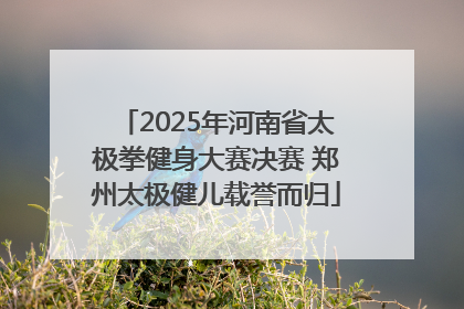 2025年河南省太极拳健身大赛决赛 郑州太极健儿载誉而归
