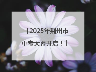 2025年荆州市中考大幕开启！