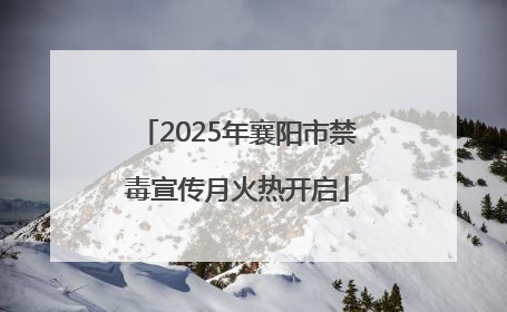 2025年襄阳市禁毒宣传月火热开启
