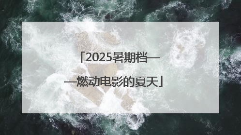 2025暑期档——燃动电影的夏天