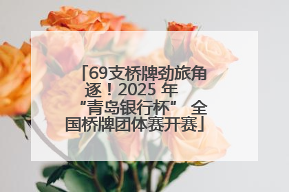 69支桥牌劲旅角逐！2025 年 “青岛银行杯” 全国桥牌团体赛开赛