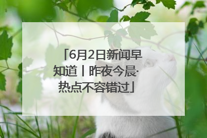 6月2日新闻早知道丨昨夜今晨·热点不容错过