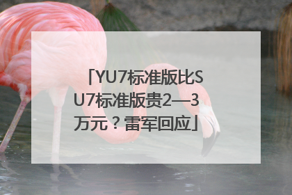 YU7标准版比SU7标准版贵2—3万元？雷军回应